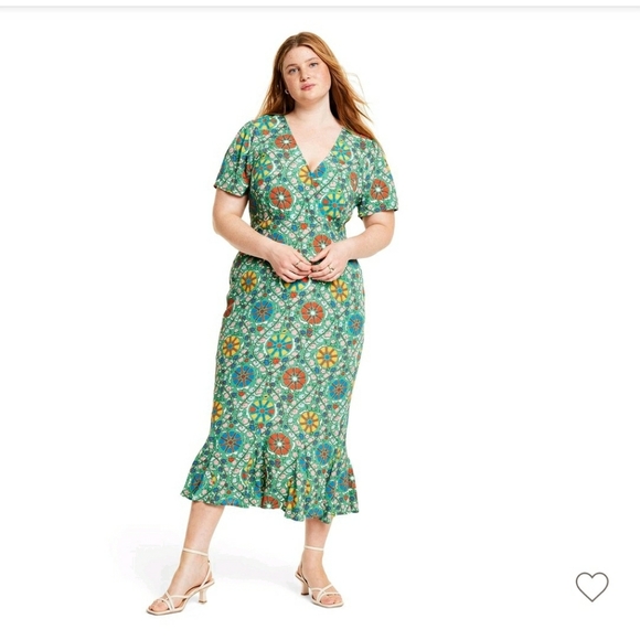 RHODE x Target Women's Zinnia Floral Print Short Sleeve Midi Dress - Picture 11 of 13